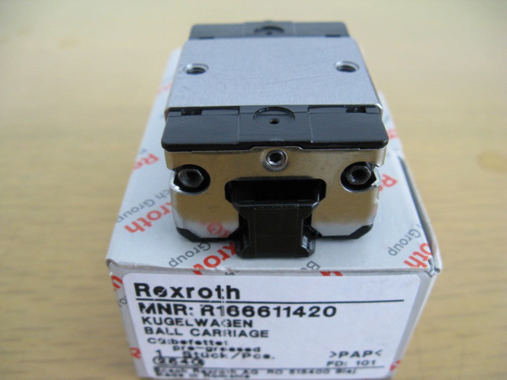 R166611420 Bosch Rexroth Runner Block Ball Carriage Linear Motion Bearings