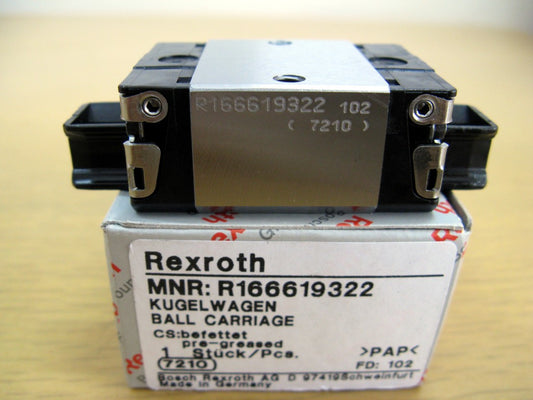 R166619320 Bosch Rexroth Runner Block Ball Carriage Linear Motion Bearings