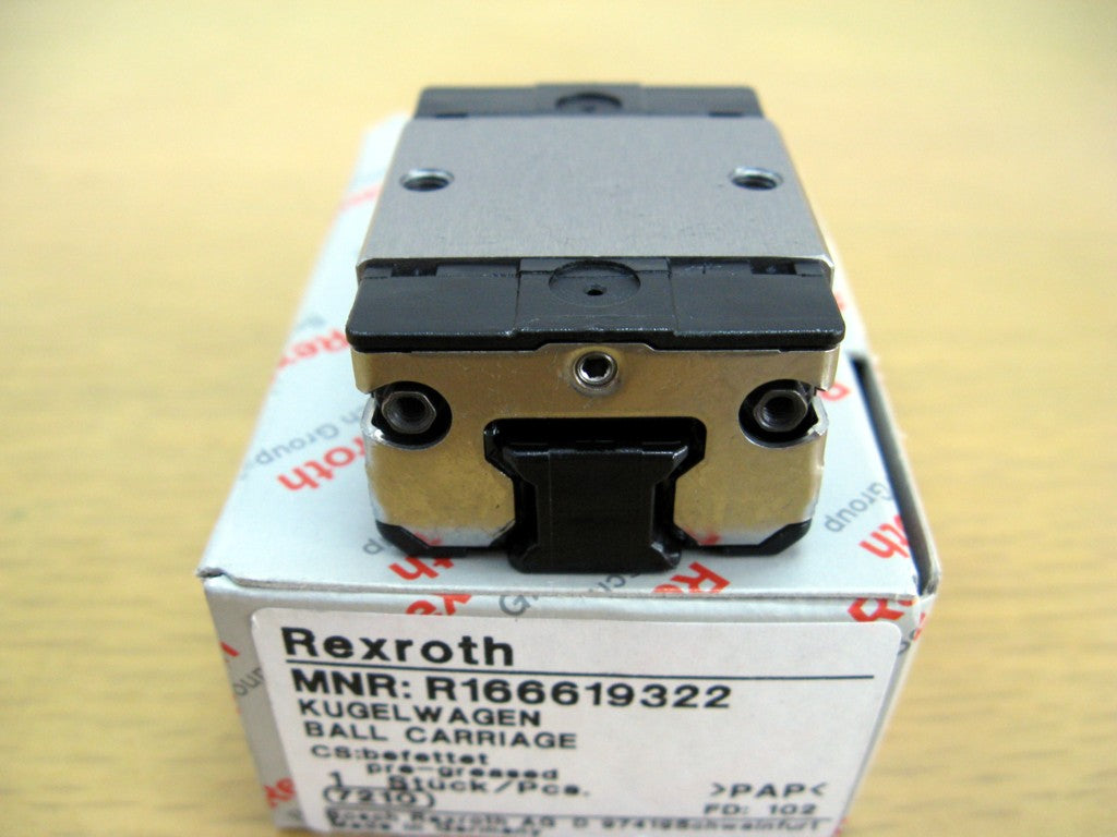 R166619320 Bosch Rexroth Runner Block Ball Carriage Linear Motion Bearings