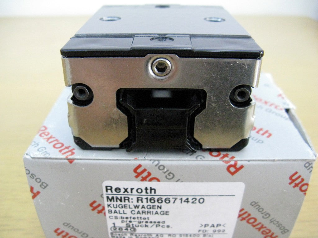 R166671320 Bosch Rexroth Runner Block Ball Carriage Linear Motion Bearings