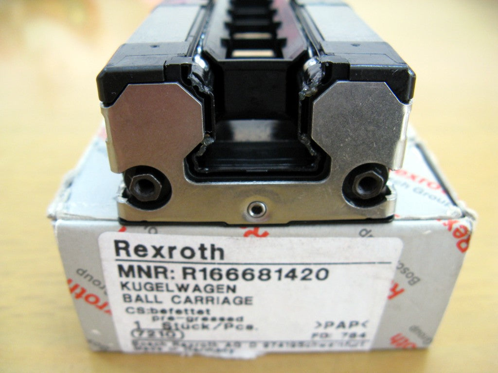 R166681420 Bosch Rexroth Runner Block Ball Carriage Linear Motion Bearings