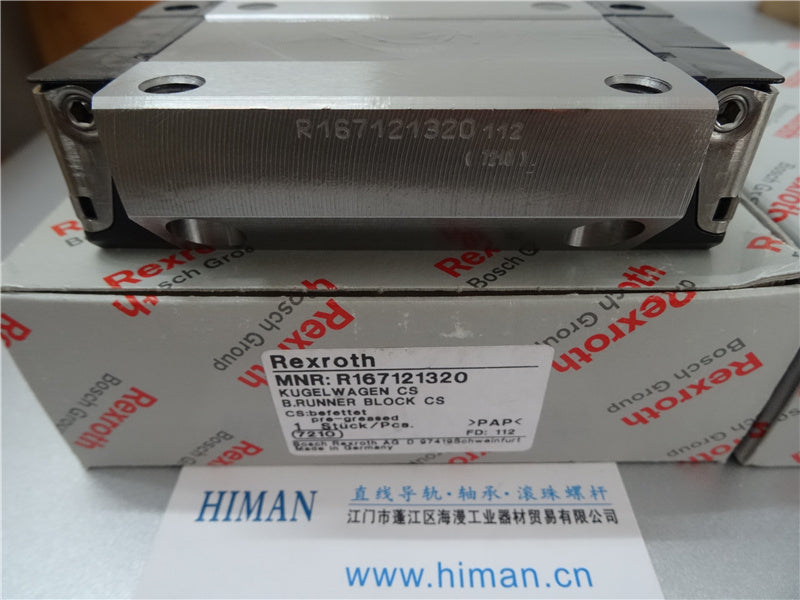 R167121220 Bosch Rexroth Runner Block Ball Carriage Linear Motion Bearings