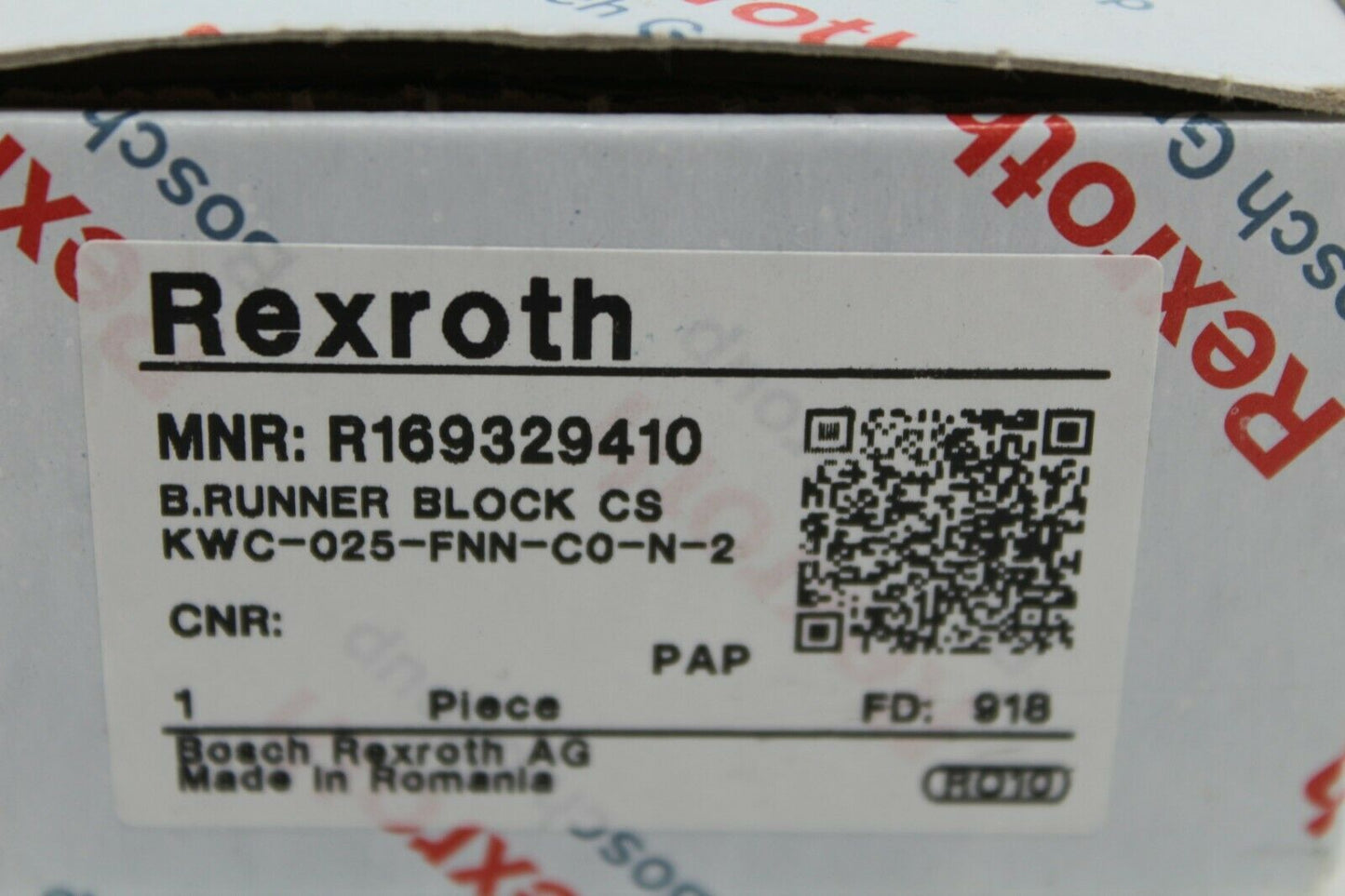 R169321410 Bosch Rexroth Runner Block Ball Carriage Linear Motion Bearings