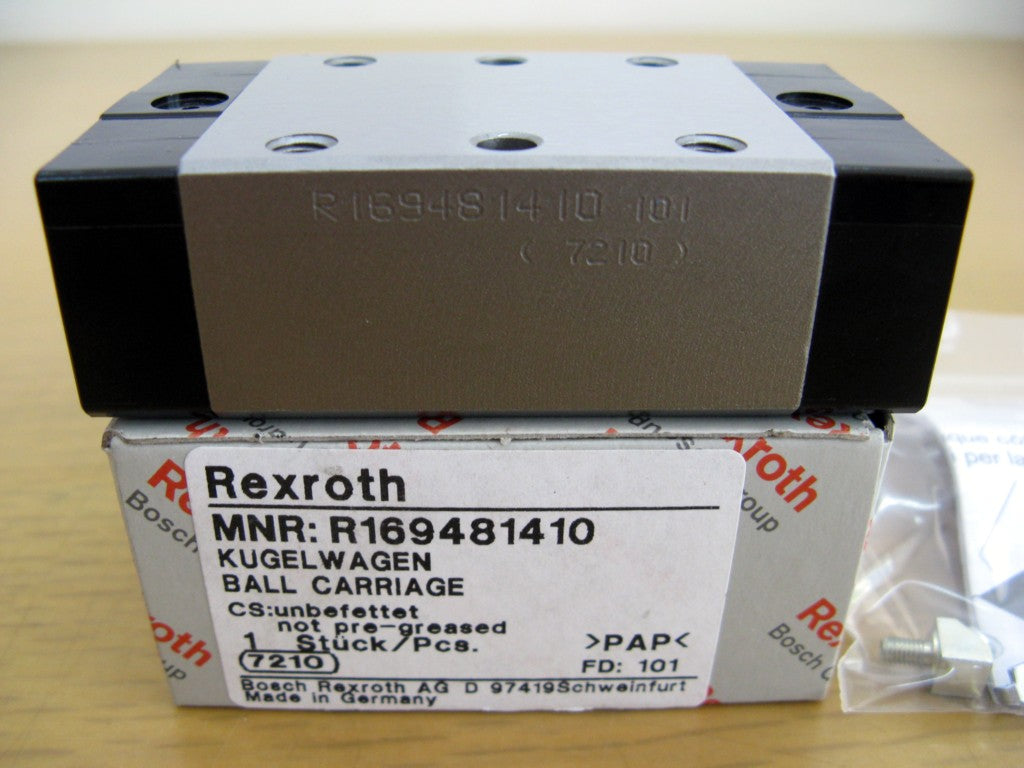 R169481410 Bosch Rexroth Runner Block Ball Carriage Linear Motion Bearings